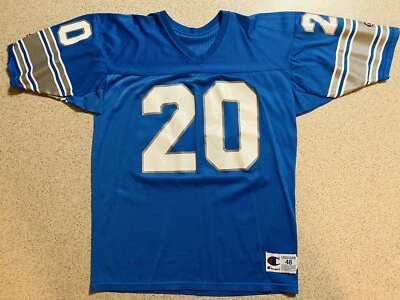 复古 Champion 底特律狮子会 巴里·桑德斯 #20 球衣 L 码 48 码 — 第 1/4 张图片