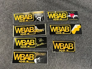 Vintage WBAB 102.3 Bumper Sticker lot (7) RARE Parking Lot Concerts Petty - Picture 1 of 2