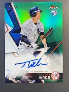 2018 Topps Finest #FA-TW Tyler Wade Rookie Auto Green Wave Refractor SSP /99