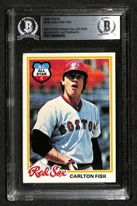 Carlton Fisk Red Sox Signed 1978 Topps #270 Trading Card BECKETT - Bild 1 von 3