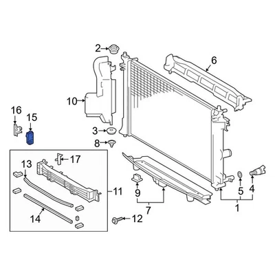 For Toyota Corolla 20 Toyota Front Radiator Support Air Deflector Actuator Foto 1 de 2
