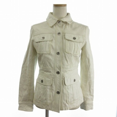 MICHAEL KORS GIACCA PELLE MANICA LUNGA PELLE DI AGNELLO BIANCO 001 Usato6e404e06352