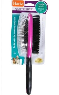 Cepillo combinado Hartz Harts Groomer's para perros, doble cara Foto 1 de 3