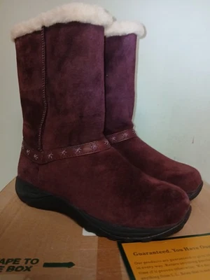 L.L. Botas para mujer Bean-NUEVAS EN CAJA-Granate Altas Forradas de Sherling-8,5M-NUEVAS Foto 1 de 4