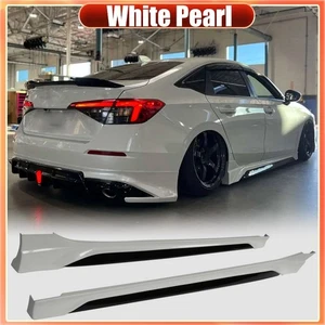 For Honda Civic 11th Gen 22-25 Yofer Black White Pearl Side Skirt Extensions Lip - Foto 1 di 14