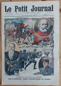 LE PETIT JOURNAL 1915 les GARIBALDI trois générations de héros Italie Italiy - Picture 1 of 5