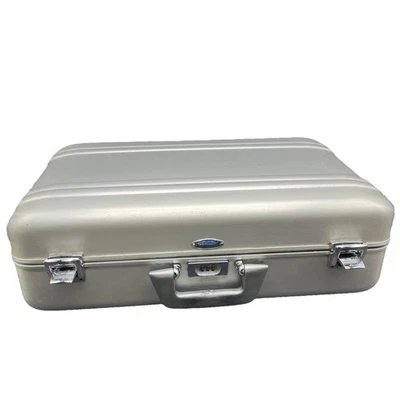 Vtg Zero Halliburton Aluminum Combo Hard Briefcase 21x13x6.5 #215698 Lockable - Image 1 of 4