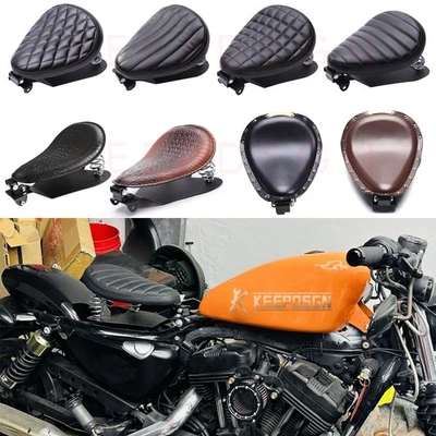 Asiento del conductor delantero solo + resortes para Harley Sportster Bobber Chopper personalizado Foto 1 de 4