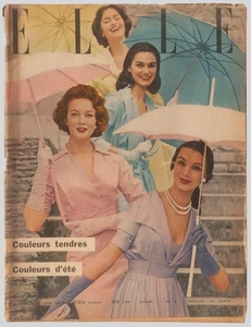 'ELLE' FRENCH VINTAGE MAGAZINE COLOURFUL SUMMER ISSUE - Picture 1 of 3
