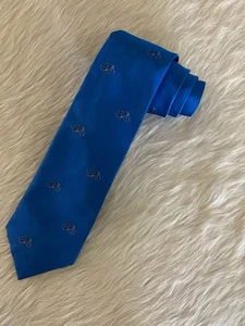 Nueva corbata de seda Paul Smith “Bicicletas” azul brillante 57x3,25” hecha en Inglaterra nueva con etiquetas $150 - Imagen 1 de 8