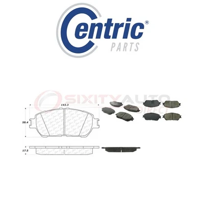 Centric Posi Quiet Disc Brake Pads w Shims for 2004-2010 Toyota Sienna 3.3L pk Foto 1 de 4