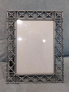Malden Brushed Silver Metal/Pewter Beaded Picture Frame For 5x 7 Picture - Picture 1 of 5