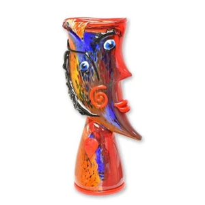 9932276-d Vase Glas Figur Muran. Stil Kopf Büste Abstrakt 51x24x16cm 7 kg - Picture 1 of 1