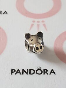 Genuine Pandora Silver Pigs Head Charm 925 ALE