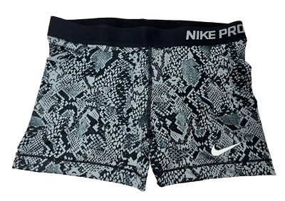 NEW NIKE PRO [L] Women 3.0" COMPRESSION Yoga Shorts-Black/Grey/Python 823347-065 - Image 1 of 2