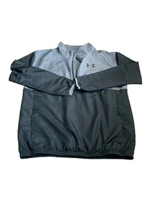 Under Armour Boys Gray/Black 1/4 Zip Pullover Athletic Jacket Size Yxl - Picture 1 of 7