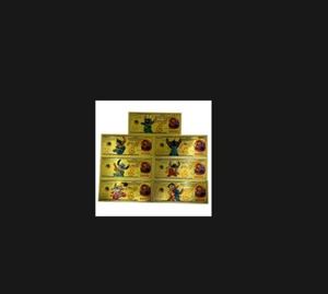 7 pcs USA Anime Gold Banknote Monster Golden Cards For Kids Gift - Picture 1 of 1