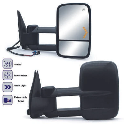Espelhos de reboque para 2003-2006 Chevrolet Avalanche 2500 sinal aquecido de energia - Imagem 1 de 4