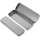 2pcs Metal Pen Pencil Case Tin Stationery Box Stainless Steel School Supplies