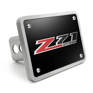 Chevrolet Z71 Off Road 3D Logo Black Billet Aluminum 2 inch Tow Hitch Cover - Picture 1 of 5