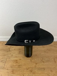 Resistol Self-Conforming XXX Wool Cowboy Hat Black Size  7 1/8 USA Size - Picture 1 of 7