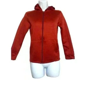 Youth champion tech fleece zip red hoodie active sweatshirt size medium - Picture 1 of 9