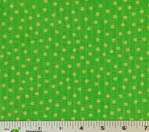 Tutti Frutti Lime Yellow Dot Plisse Seersucker Fabric Polycotton Blend 1 YARD - Picture 1 of 1