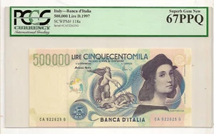 Italia-Italy-1997-500000 Lire - PCGS 67-P118a - Picture 1 of 2