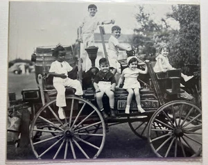 Vintage TV Our Gang Alfalfa Spanky Porky Darla Baumwolle Gänseblümchen Wagen Nachdruck s/w - Bild 1 von 1