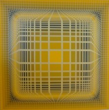  VICTOR VASARELY " KOSKA-VALL " 1982 HAND SIGNED LIM.ED 87/120 silkscreen