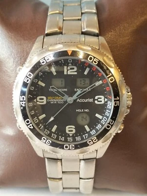 CONTADOR DE GOLF ACCURIST ANA-DIGI CUARZO MB615 JAPÓN HOMBRE COMPLETO FUNCIONANDO VINTAGE Foto 1 de 4