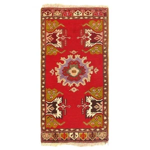 1920s Antique Turkish Oushak Rug - 1'7" x 3'2" - Picture 1 of 3