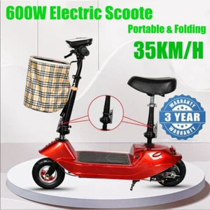 Electric Scooter 600W 35km/h Foldable Portable Commuter E-Bike for Adults Kids - Picture 1 of 22