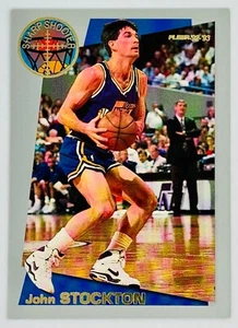 1992-93 Fleer John Stockton Sharp Shooter #11 of 18 Utah Jazz - Picture 1 of 4