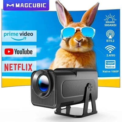 Magcubic Mini Projector Android 13 HY320 NTV Netflix 1080P 500ANSI Dual WiFi BT5 - Image 1 of 4