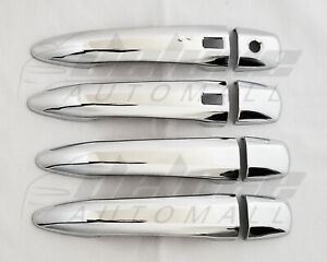 Chrome Stick-On Door Handle Covers w/SmartKey CutOut for 2019-2021 Nissan Altima
