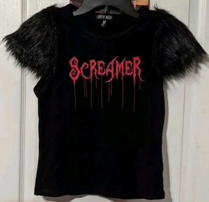Camiseta recortada Current Mood Dolls Kill True To Ur Horrors Screamer Baby - Imagen 1 de 4