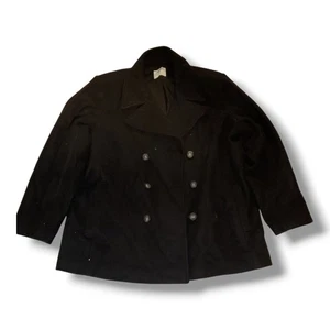 Men's Old Navy Black Peacoat. Size Xxl - Picture 1 of 11