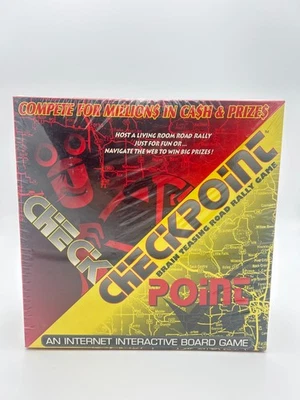 Checkpoint Brain Teasing Road Rally 棋盘游戏全新复古 1997  — 第 1/4 张图片