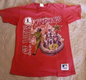 Vtg RARE 90s St Louis Cardinals Nutmeg T-Shirt Large Made In USA *SEE PHOTOS* - Picture 1 of 18