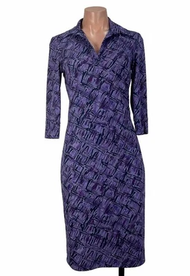 Pulôver vintage Rampage anos 90 Y2K grunge caprichoso colarinho vestido geométrico P - Imagem 1 de 4