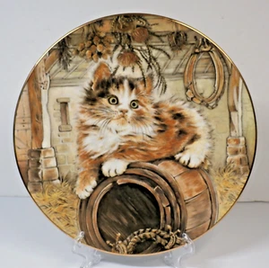 Country Kitty -1985 ROYAL WORCESTER Kitten Classics 6. Ausgabe Sammelteller - Bild 1 von 3