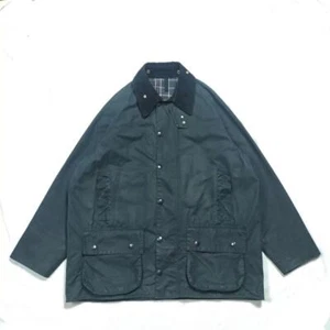 Barbour Beaufort 80s Navy Turquoise C44 Classic Wax Coat Good Conditi 2506TK - Picture 1 of 10