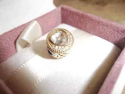 Подлинный подлинный Pandora серебро и 14 карат золото Essence любовь подвеска 796307CZ - Изображение 1 из 3
