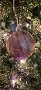 Decoupage Vintage Adorno de Navidad Flores Victorianas Querubines Cuerda Lazo Años 80 - Imagen 1 de 5