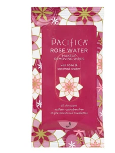 Pacifica Rose Water Makeup Removing Wipes 10 Towelettes Travel Size - Picture 1 of 1