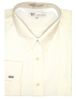 MEN'S BASIC DRESS SHIRT COTTON BLEND FRENCH CUFF FOUR COLORS SG 03F - Image 1 of 4