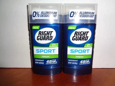 Lote de 2 desodorantes Right Guard Sport Fresh Scent 48 horas 0 % aluminio 3,0 oz cada uno Foto 1 de 2