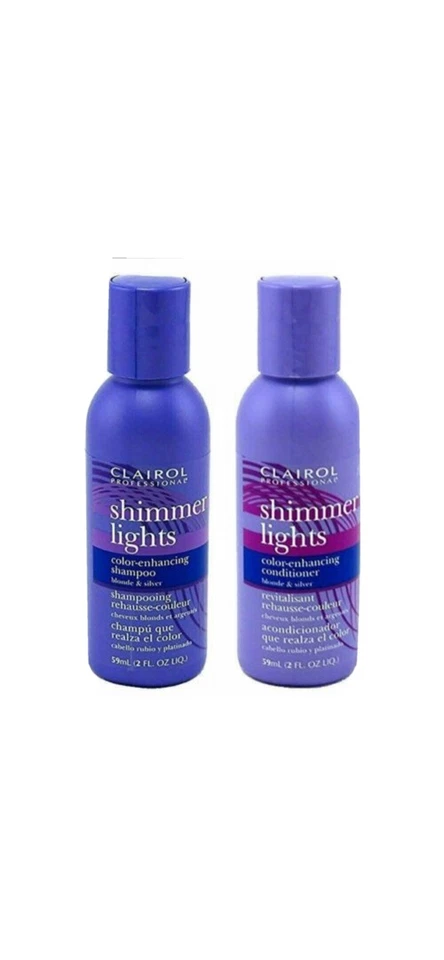 Clairol Shimmer Lights Shampoo / Conditioner, Blonde & Silver - Travel Size 2 Oz - Image 1 of 1