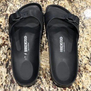 Birkenstock 40 260 Rubber Sandals Black Size L 9 M 7 - Picture 1 of 5